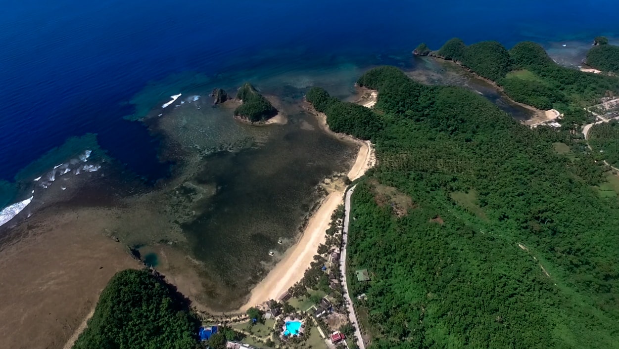twin rock beach resort in catanduanes philippines aerial view